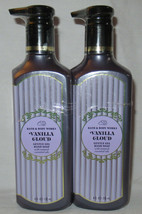 Bath &amp; Body Works Gentle Gel Hand Soap w/ essential oils Lot Set 2 VANILLA CLOUD - £19.53 GBP
