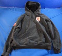 DISCONTINUED USAF RED HORSE HEAVY CONSTRUCTION INSTRUCTOR BLACK HOODIE L... - £35.52 GBP
