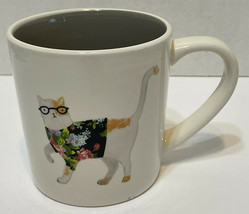Magenta Large Cat Coffee Tea Cup Mug 4.5 inches Tall 4 Inches in Diameter - $9.56