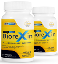 2 Pack Biorexin, supports male enhancement, strength &amp; vitality-60 Tablets x2 - £56.97 GBP