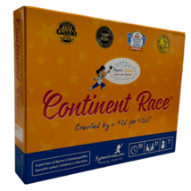 Continent Race Fun Geography Board Game For Kids Created By Kids 2016 Ve... - $18.95
