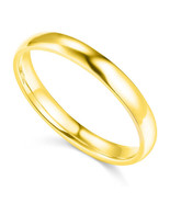 Genuine Solid 14k Yellow Gold 3mm Comfort-fit Polished Unisex Wedding Band - $249.05+