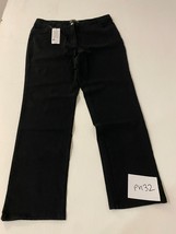 BON PRIX Black Straight Leg Trousers UK 18 Plus L30 (ph32) - £33.63 GBP