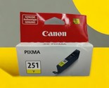 Canon CLI-251 Yellow Ink Tank Cartridge Genuine OEM Chromalife - $11.75