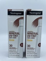 2 Neutrogena Purescreen Mineral UV Tint Face Liquid Sunscreen DEEP Exp. ... - £6.28 GBP