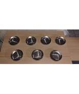 BERNARDAUD FEUILLE D&#39; ARGENT Plate 5 3/4&quot; Black White Silver Set Of 7 Se... - $8,251.06 MXN