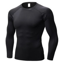 Customize LOGO Long Sleeve Running T Shirt Men Quick Dry Jogging Tshirt Compress - £90.28 GBP
