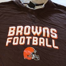 Cleveland Browns Shirt Men's L Reebok NFL Football Long Sleeve Brown & Silver image 3