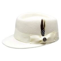 Men's LEGIONNAIRE Codet Cap Wool Felt Hat Telescope Crown LG101 Ivory image 3