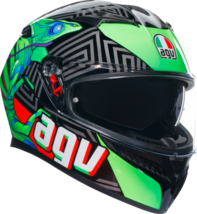 AGV Adult Street K3 Kamaleon Helmet Black/Red/Green XL - £255.75 GBP