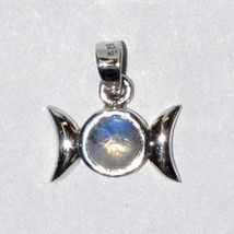 9/16&quot; Triple Goddess Moonstone Sterling - £72.89 GBP