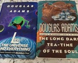 Two Books Douglas Adams  Life The Universe + The Long Dark Tea-Time. Har... - $29.69
