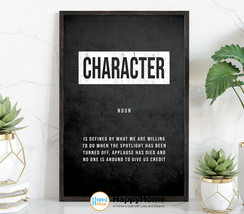 Character Definition Poster Motivational Inspirational Wall Art Office Decor - £18.27 GBP+