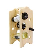 Unique Tilted Freestanding Upcycled Wooden Wine Rack Handmade Natural Wood - £20.87 GBP+