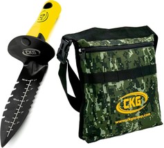 Ckg Metal Detecting Shovel And Pouch Bag, Heavy Duty Double Serrated Edg... - £37.77 GBP