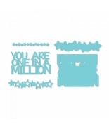 Sizzix Thinlits Die One In A Million 3 D Drop Ins Sentiment - €22,93 EUR