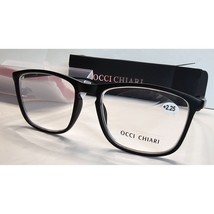 Occi Chiari Black Reading Glasses +2.25 Diopter With Case &amp; Accessories - $14.40