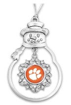 48584 Clemson Tigers Snowman Ornament with Rhinestones - £13.37 GBP