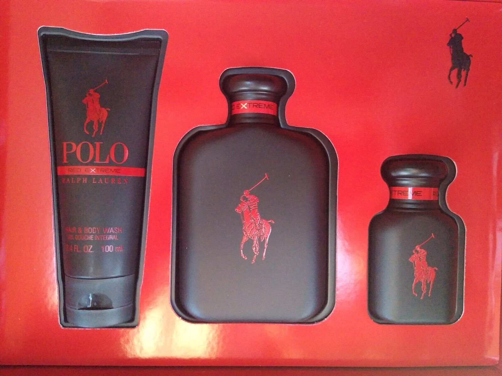 Ralph Lauren Polo Red Extreme Cologne 4.2 Oz Eau De Parfum Spray Gift Set - $360.97