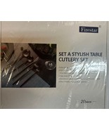 Matte Gray Silverware Set, 20-Piece  Flatware Set - $1,034.95 MXN