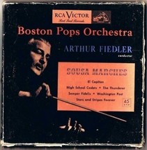 Arthur Feidler Boston Pops Orchestra 45 rpm Sousa Marches 3 Discs Red Vinyl - $7.29