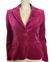 Ann Taylor Pink Velvet Blazer Lined Size 4 - €24,38 EUR