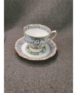Royal Albert China Cup and Saucer Silver Birch Pattern - £12.62 GBP