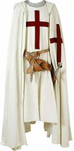 Medieval Templar Knight Crusader Tunic,Surcoat &amp; Cloak Reenactment SCA Larp - $106.07