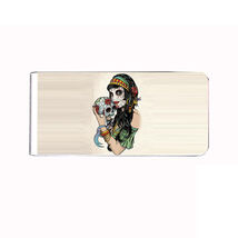 Metal Money Clip Cash Bills Credit Card Metal Holder Clip Skull Design-001 - $11.83