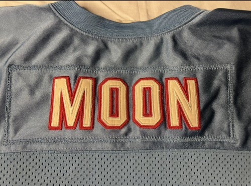 Vintage Houston Oilers Warren Moon Football Jersey Faded Tag Blue #1 NFL Footbal Item image 11