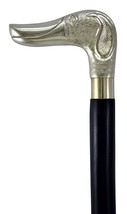 Vintage Solid Brass Dog Head Handle Wooden Walking Stick Cane Handmade New Gift - £32.28 GBP