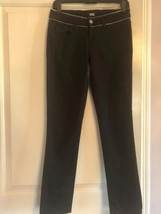 PAIGE Black Denim Skinny Jean Zipper Waist Detail SZ 24 Jimmy Jimmy Skinny - £43.52 GBP