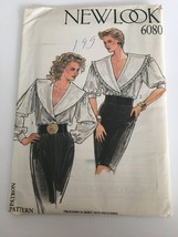 New Look Sewing Pattern 6080 Misses Fancy Deep V-Neck Blouse Top Sz 8-18... - £7.18 GBP