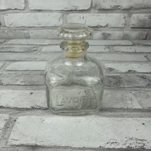 Lavoris Vintage Mouthwash Square Clear Glass Bottle Stopper Embossed Sta... - $215.20 MXN