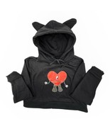 Bad Bunny Un Verano Sin Ti Hoodie With Ears on Hood. Black Crop Length S... - £13.39 GBP