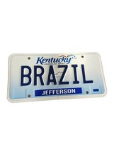 Kentucky License Plate Jefferson Unbridled Spirit &quot;BRAZIL&quot; print - $35.00