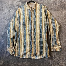 Visconti Shirt Mens 2XLT Boho Shiny Uomo Dress Formal Big and Tall 2 Ply... - $20.73