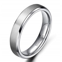 Tigarde 100% Titanium Ring for Man 4/6/8/10mm Silver Color Classic Wedding Engag - £12.59 GBP