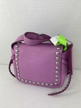 Coach Crossbody Bag Dakotah 15 MINI Rivets Purple Calf Leather 35751 $350 B3O - £76.88 GBP