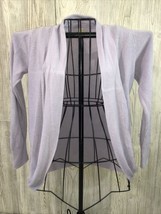 A New Day Women&#39;s Top Cardigan Shirt Size Medium Fits Small Violet Long Sleeve - £10.16 GBP