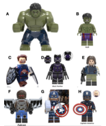 Avengers Infinity War Endgame Panther Bucky Captain minifigures pick 1 b... - $243.83 MXN