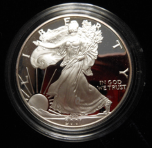 2001-W Proof Silver American Eagle 1 oz coin w/ box &amp; COA - £66.78 GBP