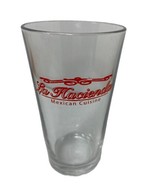 La Hacienda Pint Glass Standard 16 oz Pint Glass with Red Print - £7.64 GBP