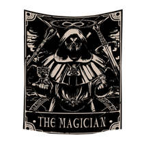 Anyhouz Tapestry Black Magician 150X130 cm Tarot Card Psychedelic Scene Art Hipp - £27.57 GBP