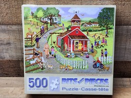 Bits &amp; Pieces Jigsaw Puzzle - “Country Schoolhouse” 500 Piece - SHIPS FREE - £14.74 GBP