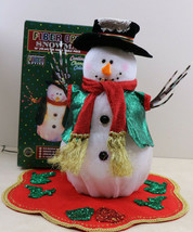 Fiber Optic Snowman Christmas Decor Color Changing  Sight Sational 16&quot; AC Power - £41.34 GBP
