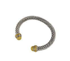 David Yurman 7mm Cable Classics Bracelet with 14K Gold - $600.00