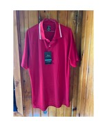 Page &amp; Tuttle Golf Polo Cool Swing Moisture Wicking Red White Trim Size L - $414.96 MXN