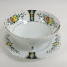 Noritake Serving Bowl Footed with Saucer Hallmarked on Bowl Made in Japan - $33.23