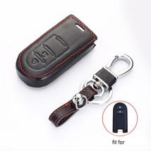 Top Layer Leather Car Key Cover for  Rush  Tanto LA600S LA800S LA610S Perodua Sm - £30.24 GBP